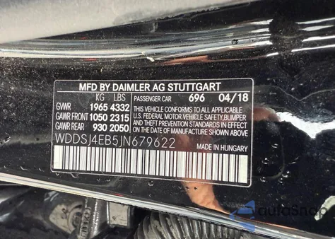 2018 Mercedes-Benz Cla 250 из США, поврежденный, VIN WDDSJ4EB5JN679622